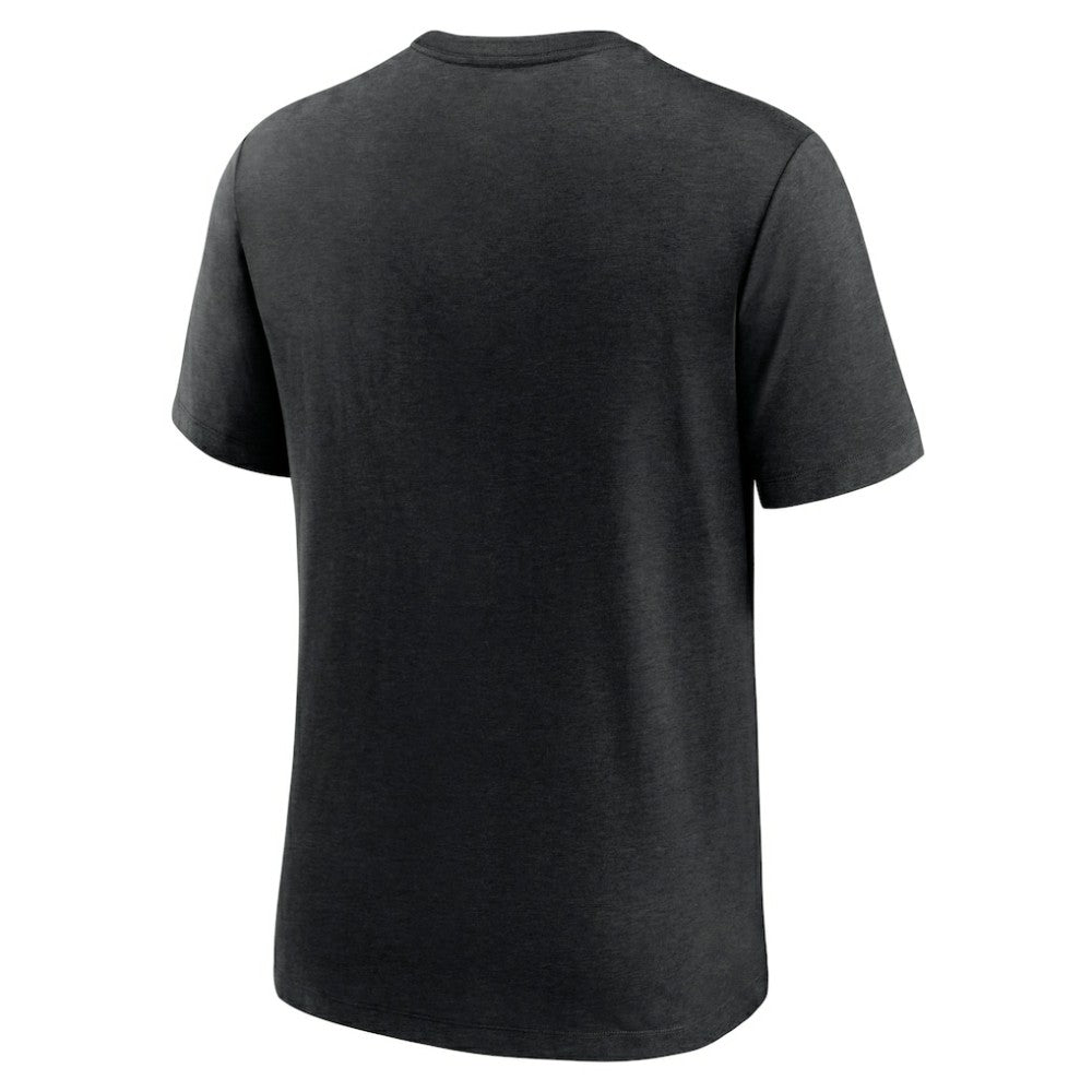Baltimore Orioles Cooperstown Collection Local Stack Tri-Blend T-Shirt Heather Black | Nike