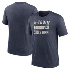 Houston Astros Cooperstown Collection Local Stack Tri-Blend T-Shirt Heather Navy | Nike