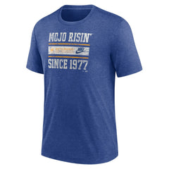 Seattle Mariners Cooperstown Collection Local Stack Tri-Blend T-Shirt Heather Royal | Nike