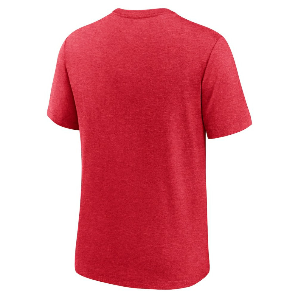 St. Louis Cardinals Cooperstown Collection Local Stack Tri-Blend T-Shirt Heather Red | Nike