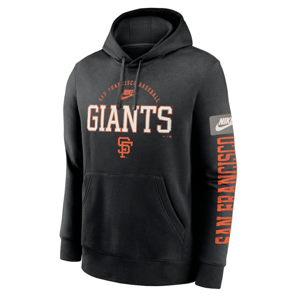 San Francisco Giants Cooperstown Collection Splitter Club Fleece Pullover Hoodie Black | Nike