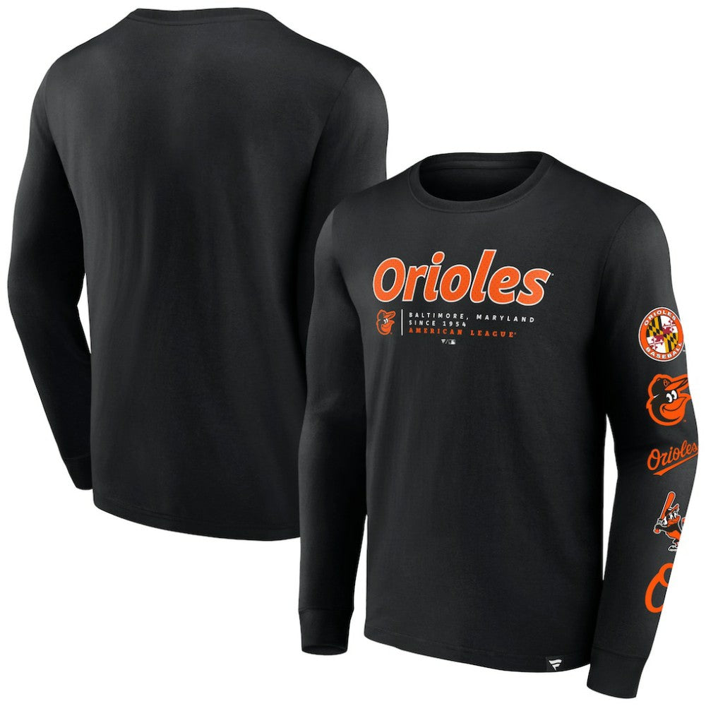 Baltimore Orioles Strike the Goal Long Sleeve T-Shirt Black