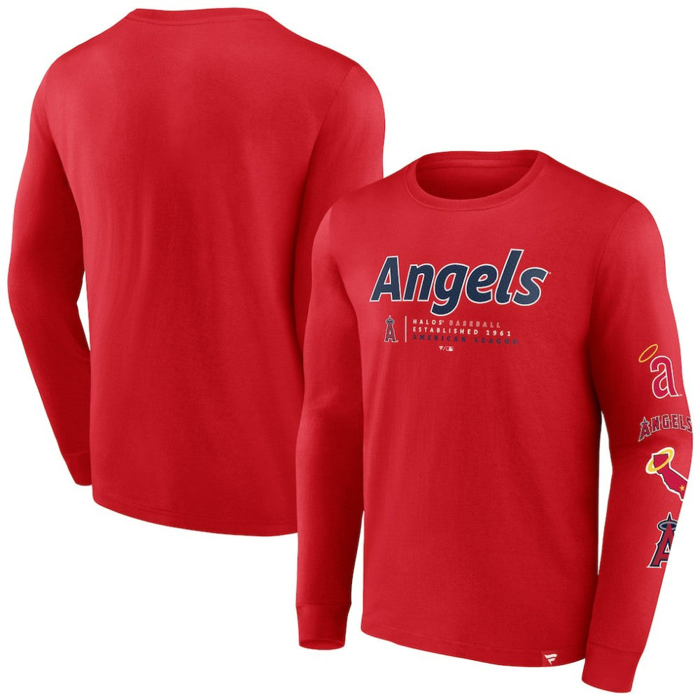 Los Angeles Angels Strike the Goal Long Sleeve T-Shirt Red