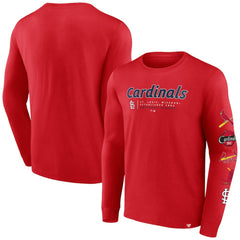 St. Louis Cardinals Strike the Goal Long Sleeve T-Shirt Red