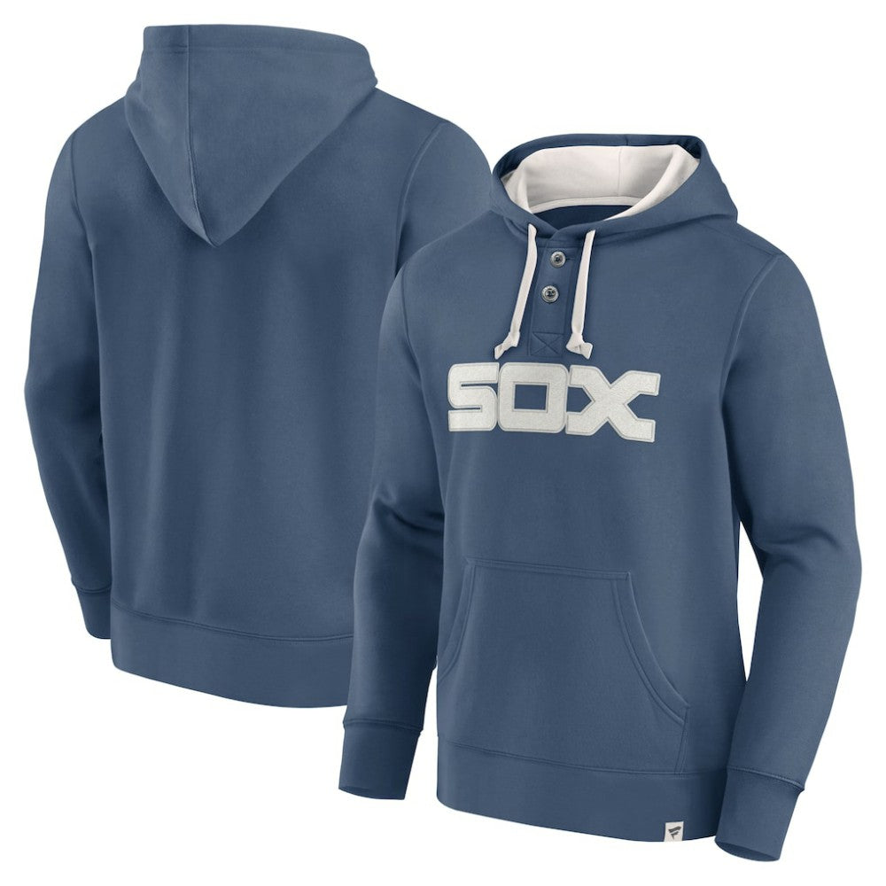 Chicago White Sox Navy Plan for Adversity Henley Fleece Pullover Hoodie