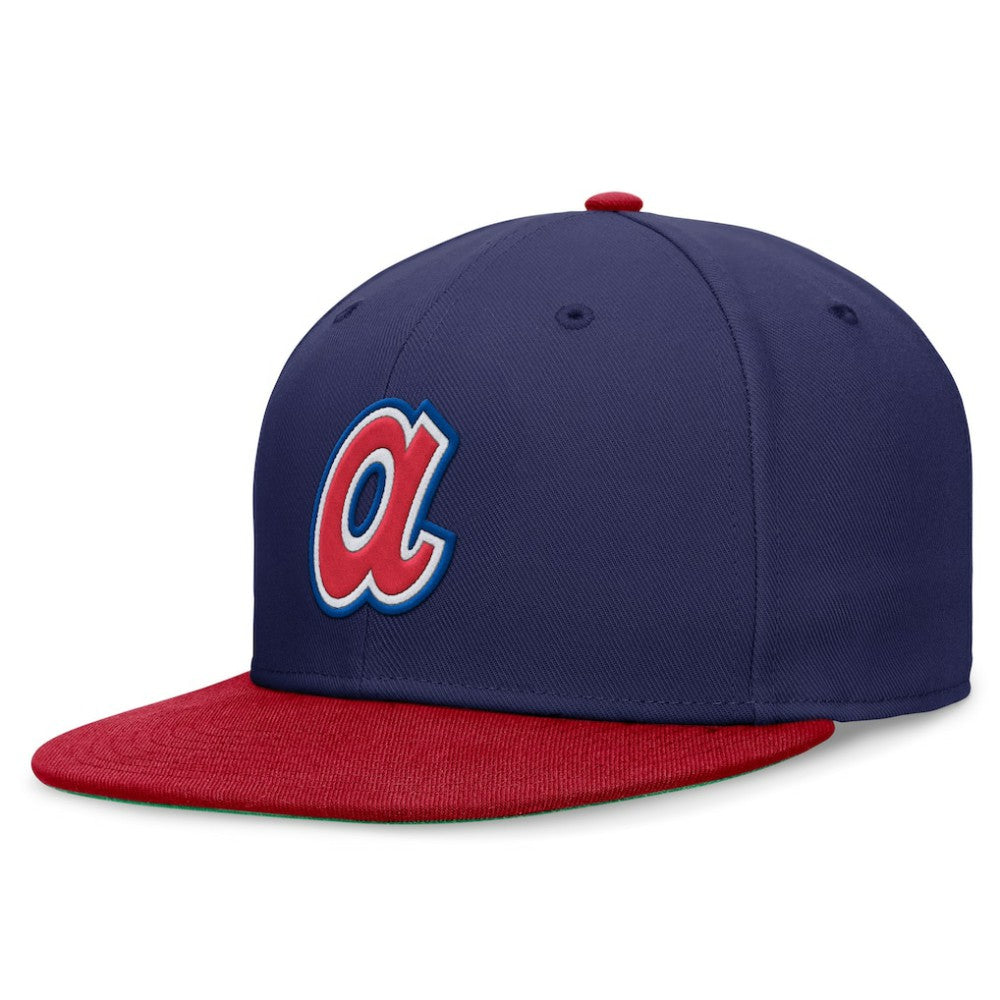 Atlanta Braves Rewind Cooperstown True Performance Fitted Hat Royal/Red | Nike