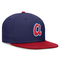 Atlanta Braves Rewind Cooperstown True Performance Fitted Hat Royal/Red | Nike