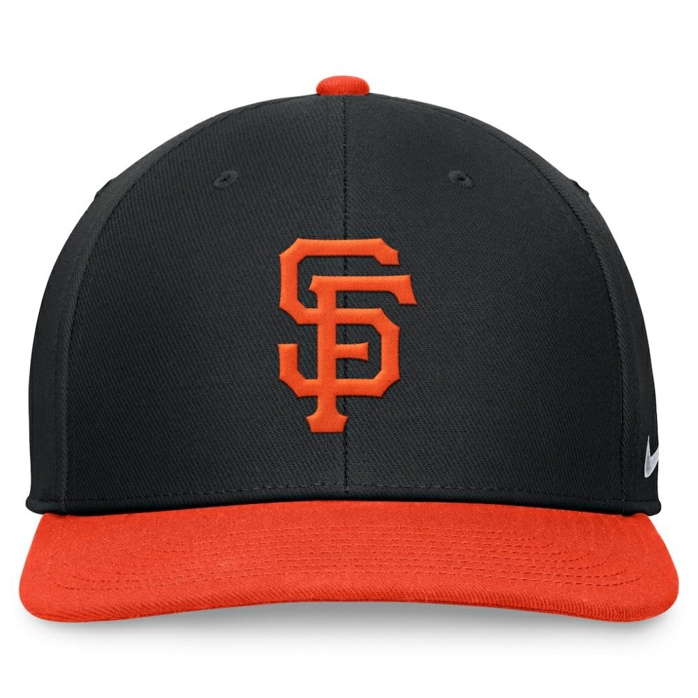 San Francisco Giants Two-Tone Snapback Hat Black/Orange | Nike