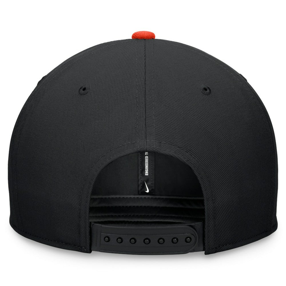 San Francisco Giants Two-Tone Snapback Hat Black/Orange | Nike