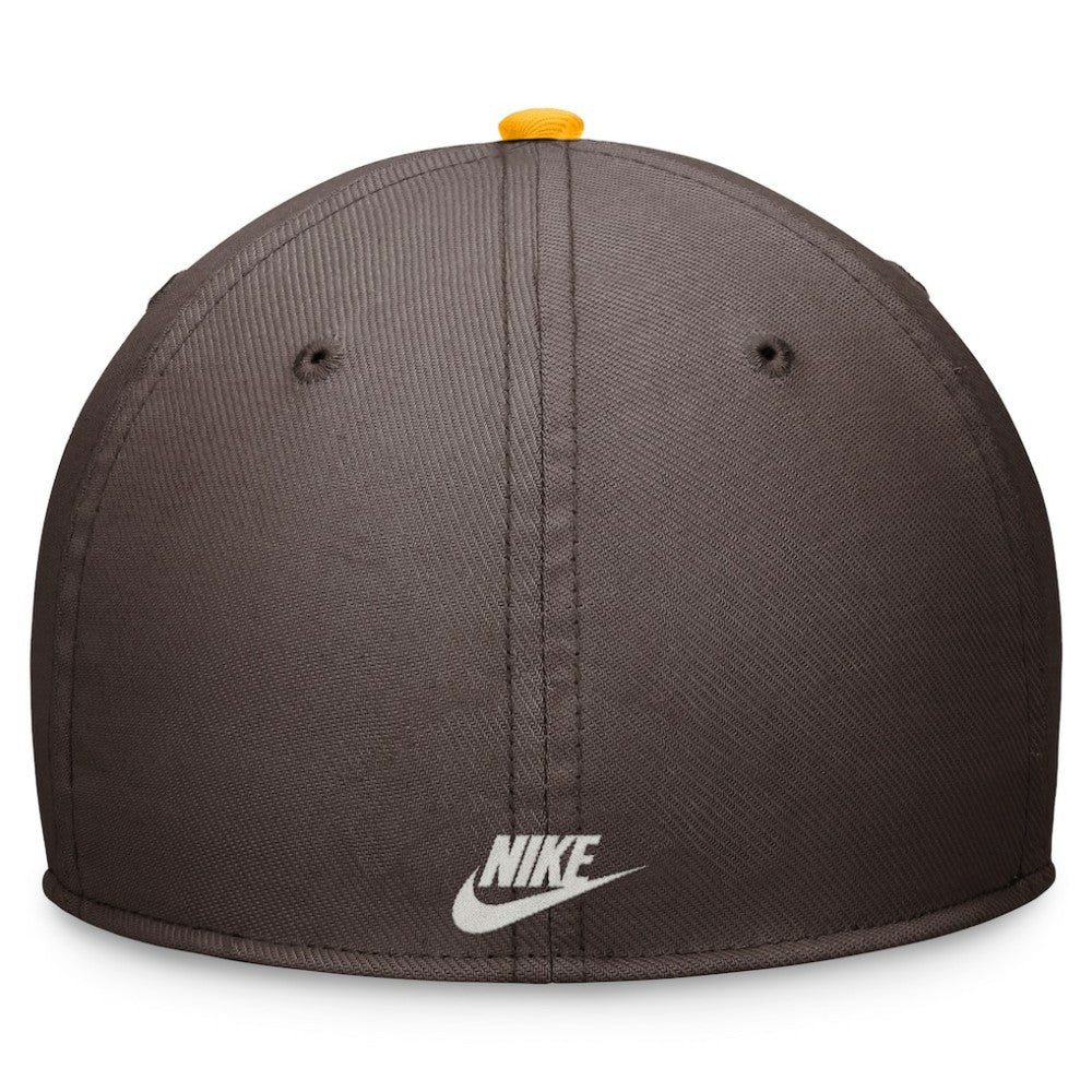 San Diego Padres Cooperstown Collection Rewind Swooshflex Performance Hat Brown/Gold | Nike