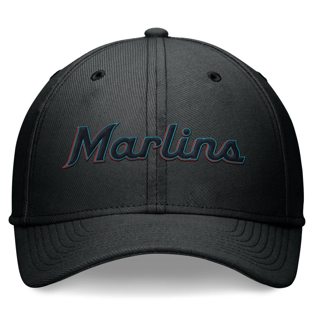 Miami Marlins Performance Flex Hat Black | Nike