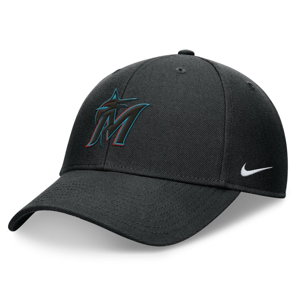 Miami Marlins Club Performance Adjustable Hat Black | Nike
