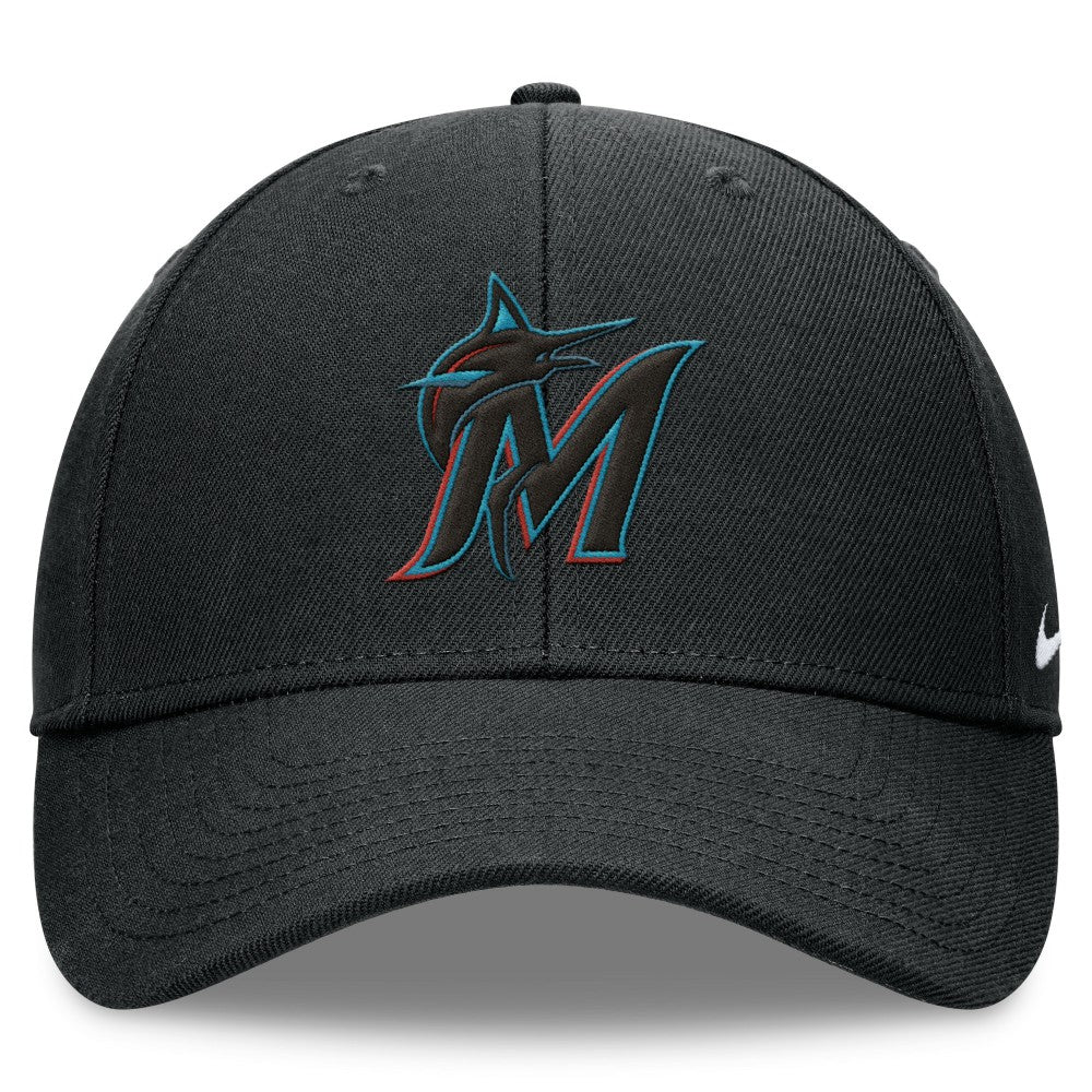 Miami Marlins Club Performance Adjustable Hat Black | Nike