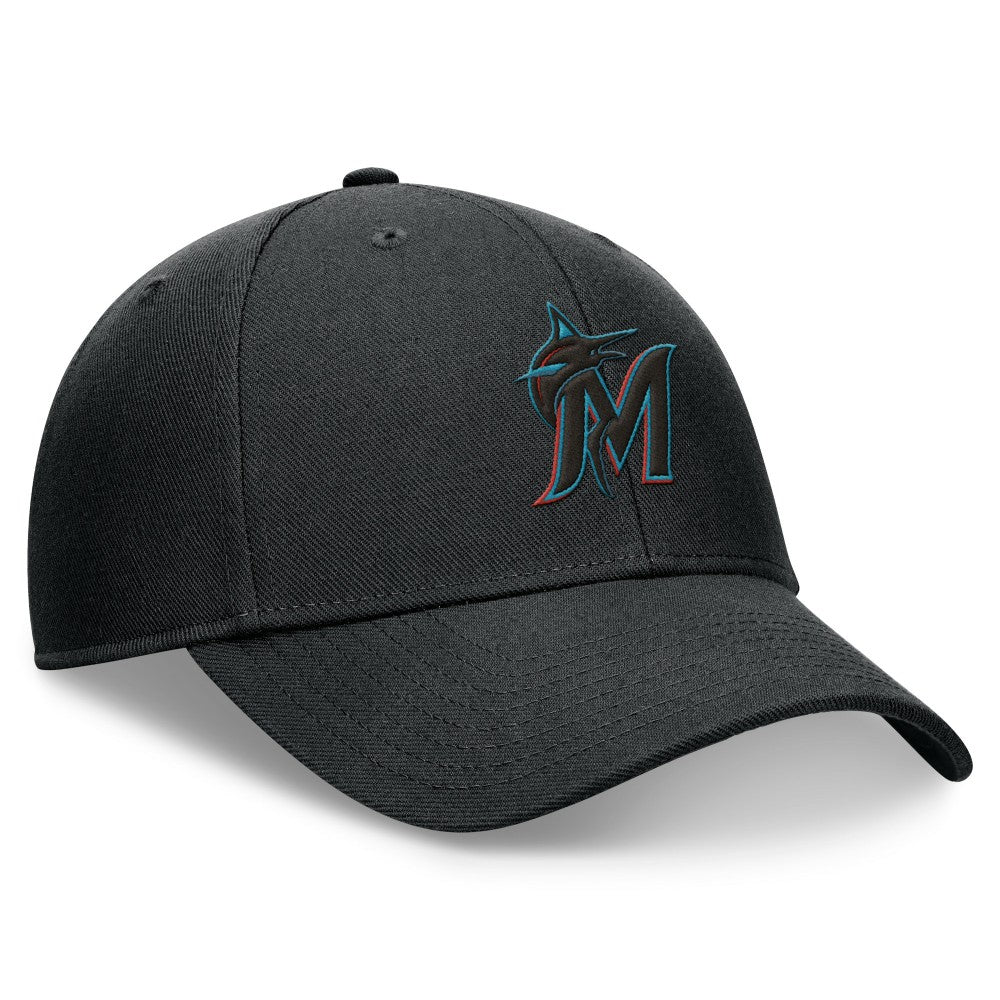 Miami Marlins Club Performance Adjustable Hat Black | Nike