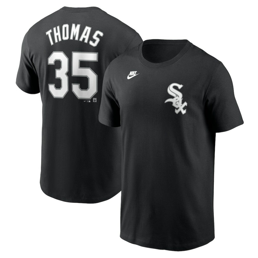 Frank Thomas Chicago White Sox Cooperstown Collection Fuse Name & Number T-Shirt Black | Nike