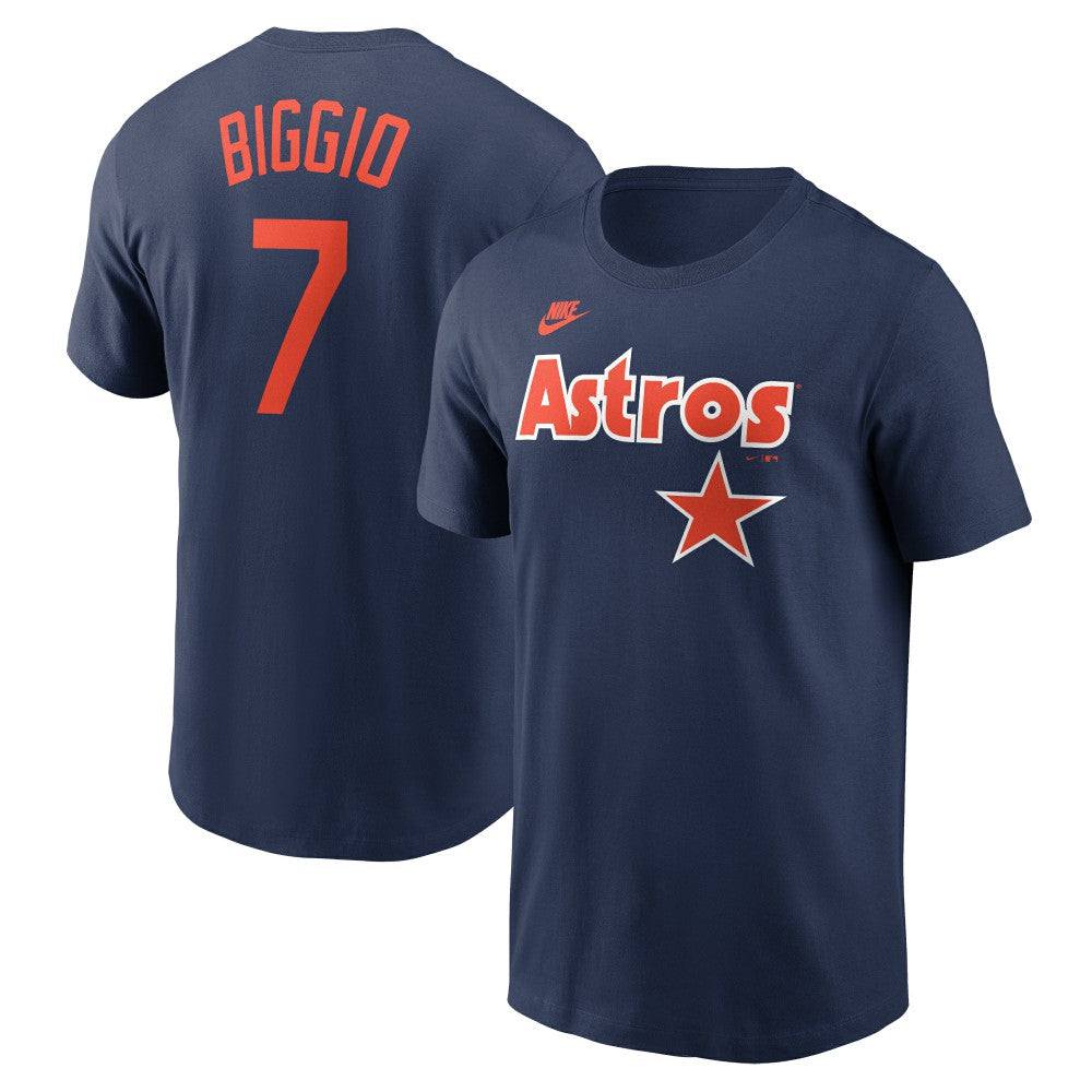 Craig Biggio Houston Astros Cooperstown Collection Fuse Name & Number T-Shirt Navy | Nike
