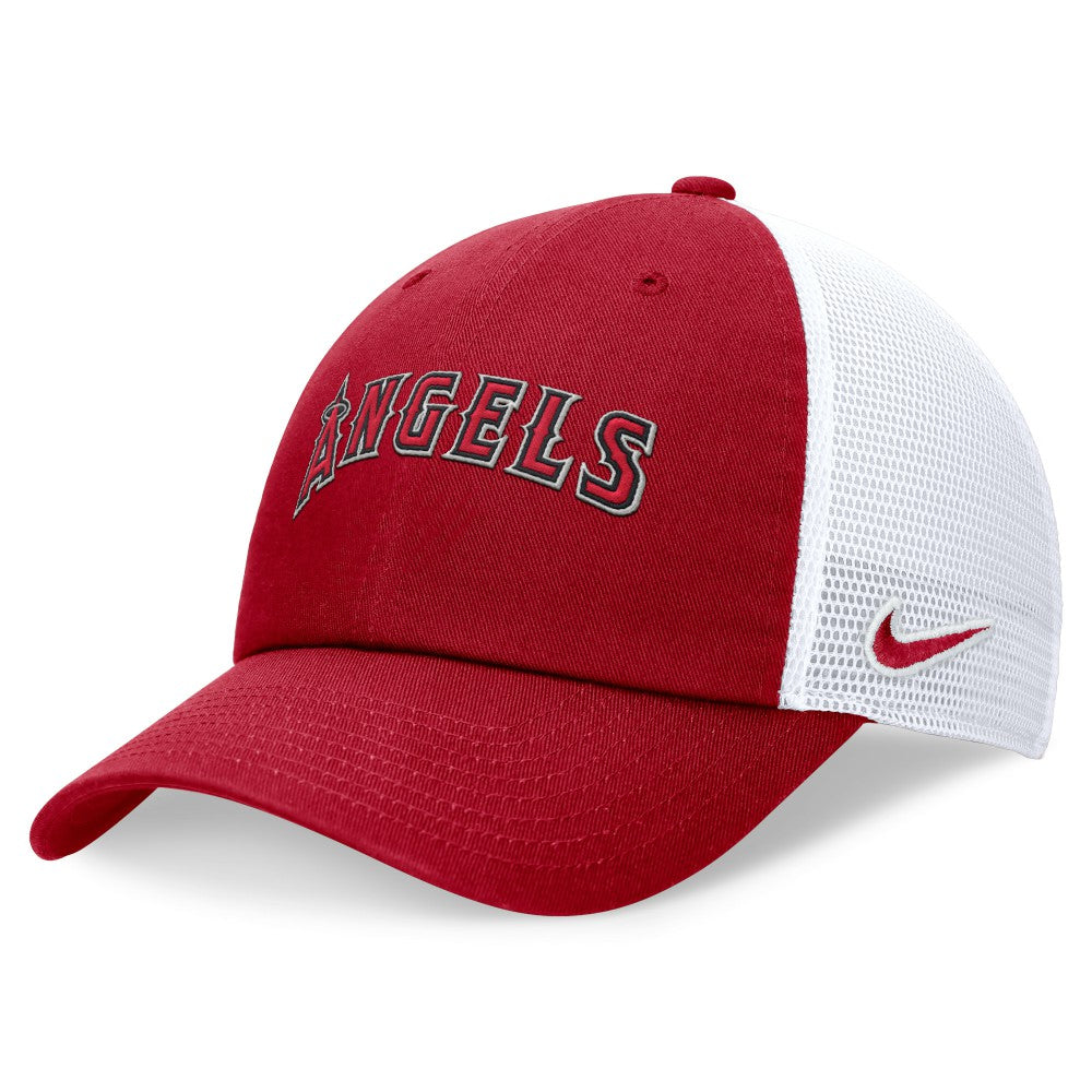 Los Angeles Angels Wordmark Adjustable Trucker Hat Red | Nike
