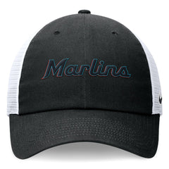 Miami Marlins Wordmark Adjustable Trucker Hat Black | Nike