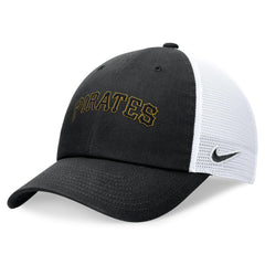 Pittsburgh Pirates Wordmark Adjustable Trucker Hat Black | Nike