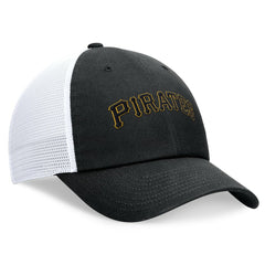 Pittsburgh Pirates Wordmark Adjustable Trucker Hat Black | Nike