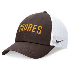 San Diego Padres Wordmark Adjustable Trucker Hat Brown | Nike