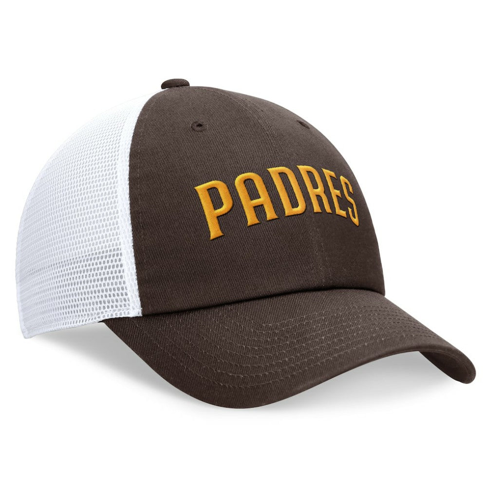 San Diego Padres Wordmark Adjustable Trucker Hat Brown | Nike
