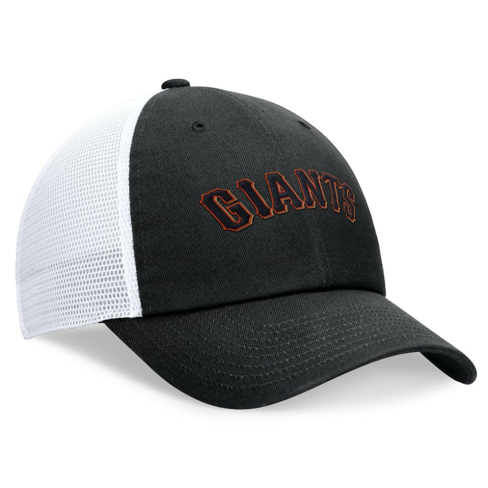 San Francisco Giants Wordmark Adjustable Trucker Hat Black | Nike