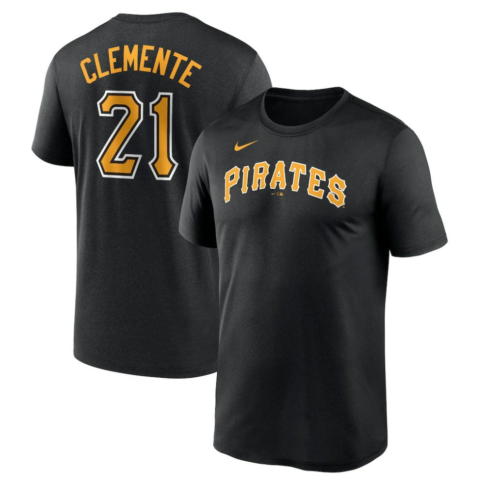 Roberto Clemente Pittsburgh Pirates Legend Name & Number Performance T-Shirt Black | Nike