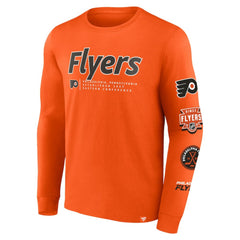 Philadelphia Flyers Fanatics Strike the Goal Long Sleeve T-Shirt Orange