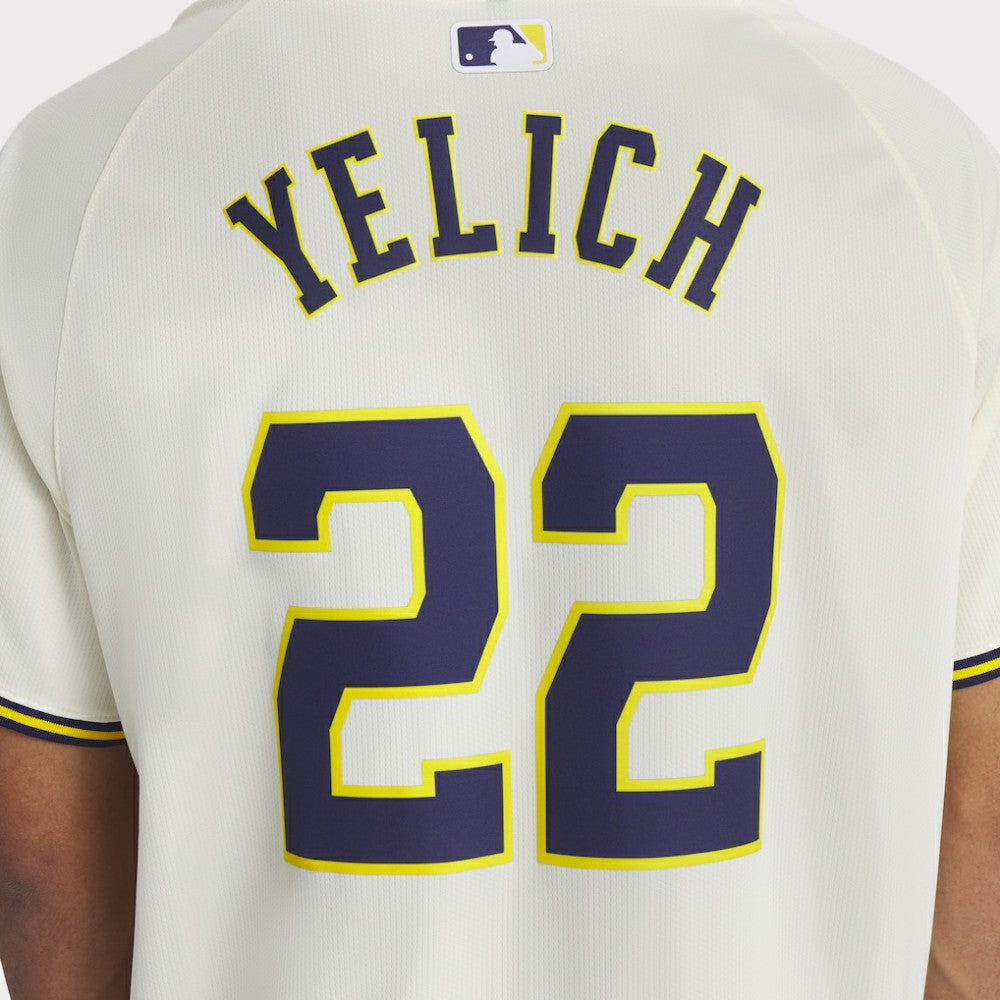 Christian Yelich Milwaukee Brewers Home Limited Player Jersey Cream | Nike