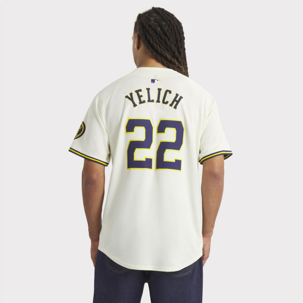 Christian Yelich Milwaukee Brewers Home Limited Player Jersey Cream | Nike