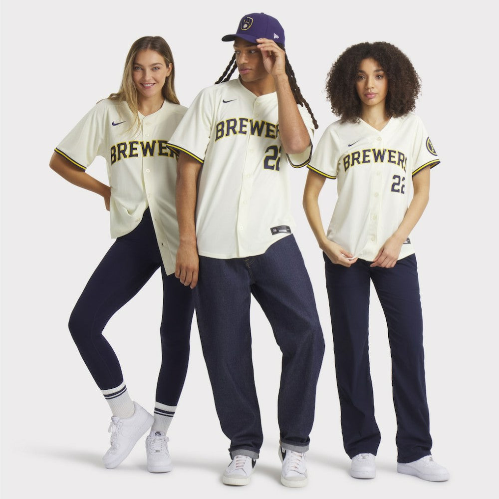 Christian Yelich Milwaukee Brewers Home Limited Player Jersey Cream | Nike