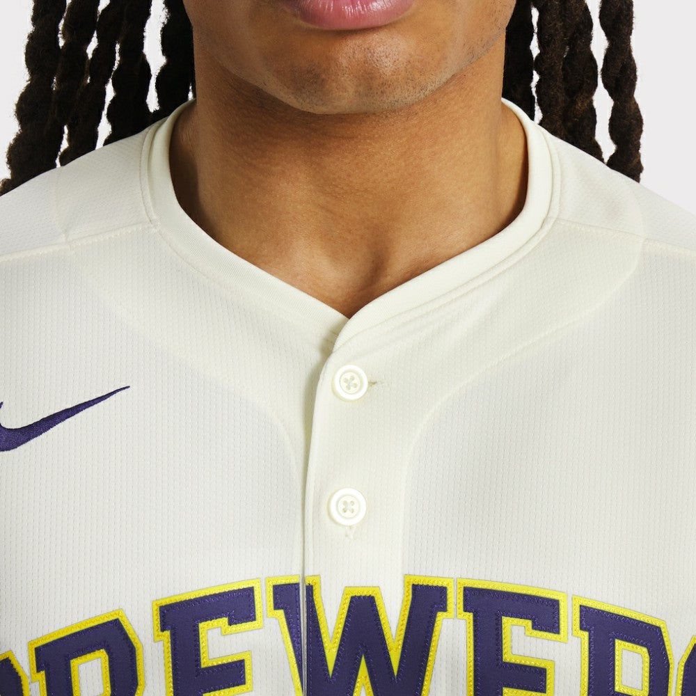 Christian Yelich Milwaukee Brewers Home Limited Player Jersey Cream | Nike