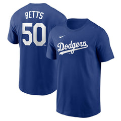 Mookie Betts Los Angeles Dodgers Fuse Name & Number T-Shirt Royal | Nike