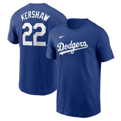 Clayton Kershaw Los Angeles Dodgers Fuse Name & Number T-Shirt Royal | Nike