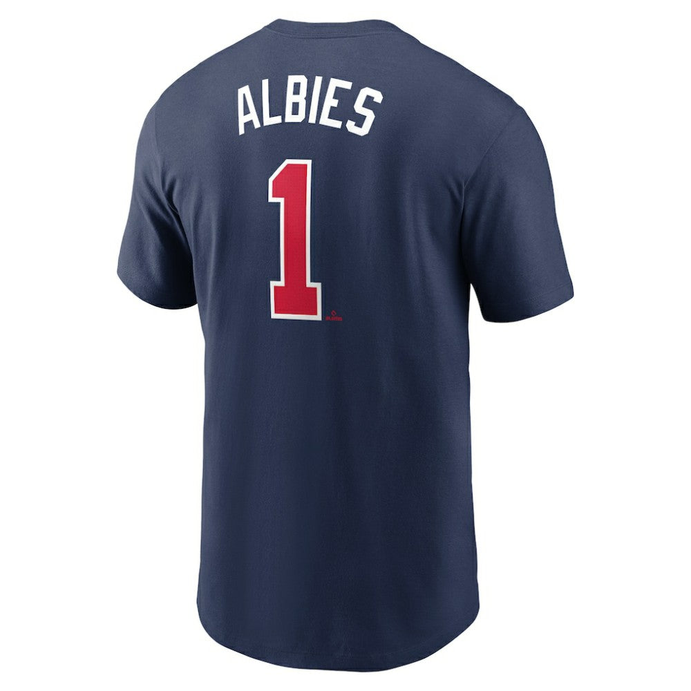 Ozzie Albies Atlanta Braves Fuse Name & Number T-Shirt Navy | Nike