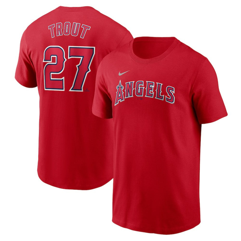 Mike Trout Los Angeles Angels Fuse Name & Number T-Shirt Red | Nike
