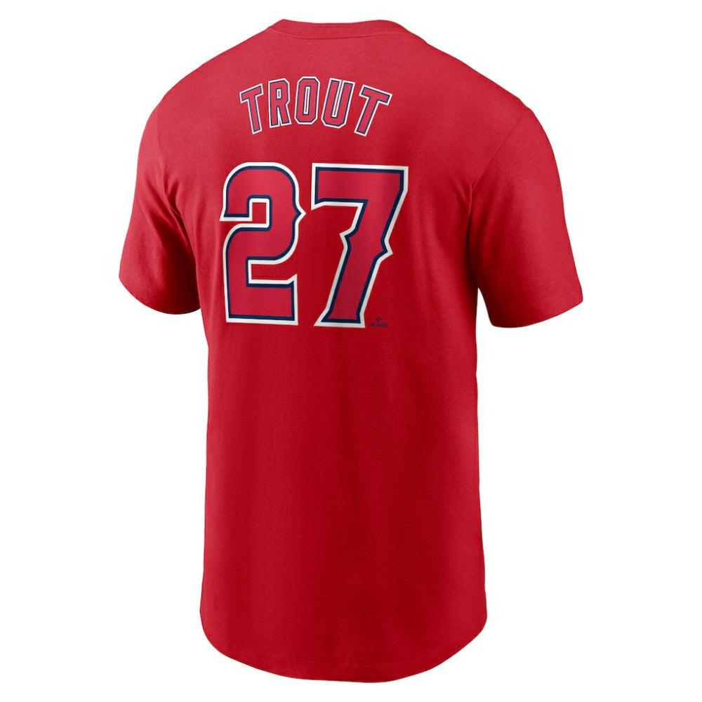 Mike Trout Los Angeles Angels Fuse Name & Number T-Shirt Red | Nike