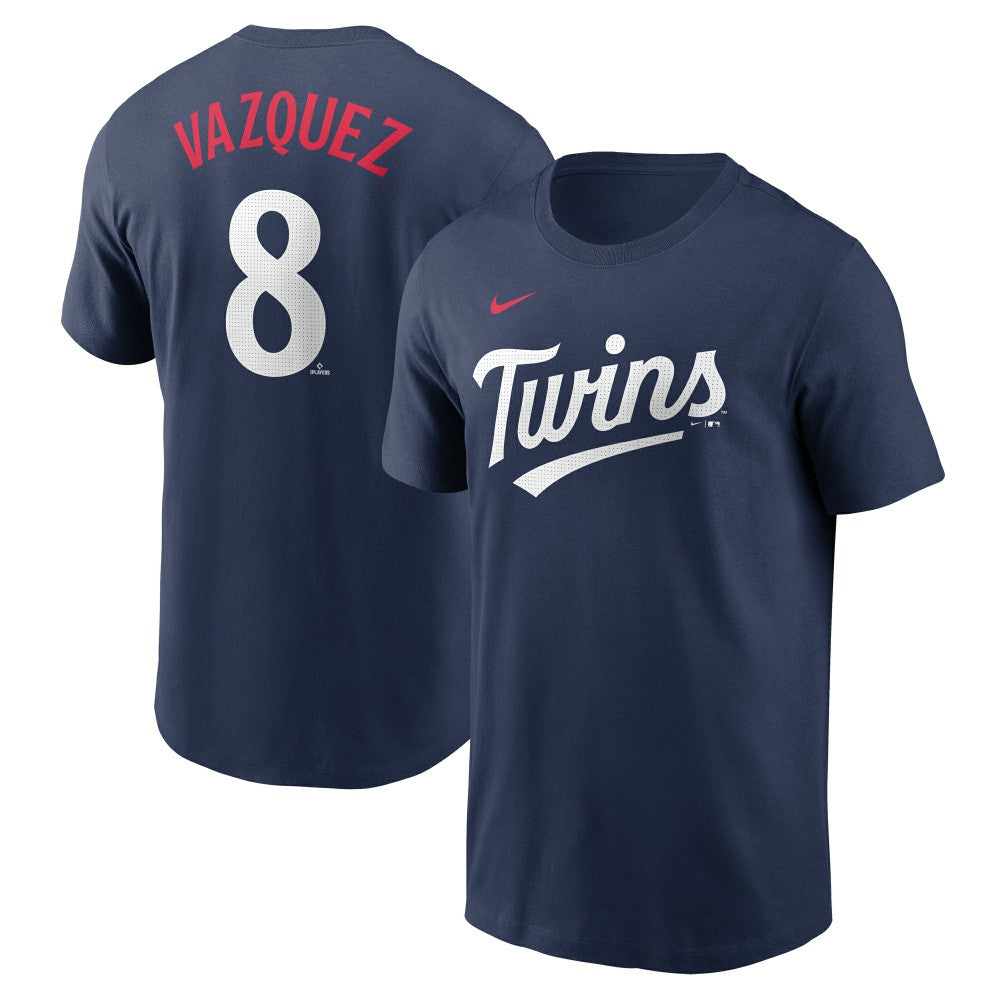 Christian Vazquez Minnesota Twins Fuse Name & Number T-Shirt Navy | Nike