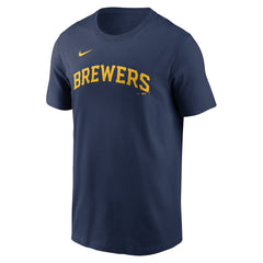 Christian Yelich Milwaukee Brewers Fuse Name & Number T-Shirt Navy | Nike