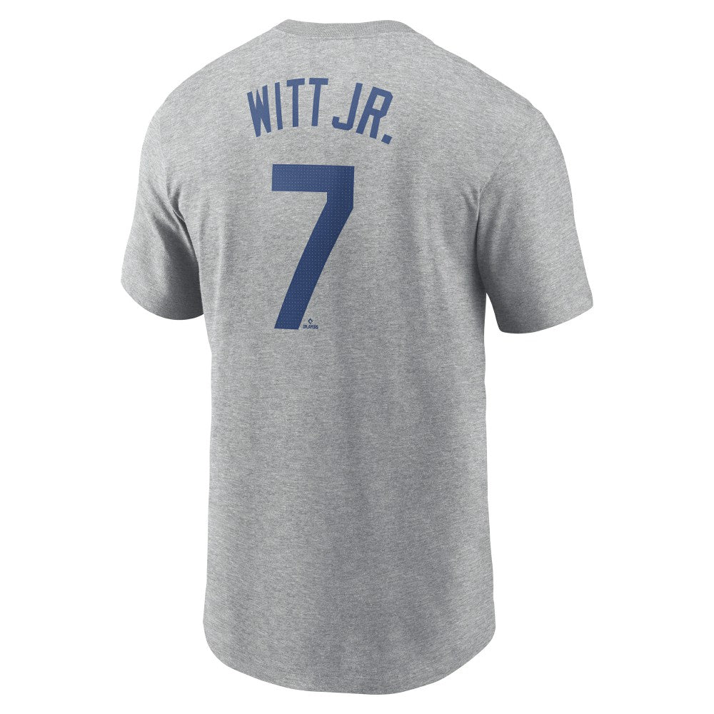 Bobby Witt Jr. Kansas City Royals Fuse Name & Number T-Shirt Gray | Nike