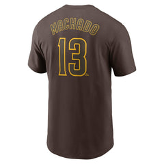 Manny Machado San Diego Padres Fuse Name & Number T-Shirt Brown | Nike
