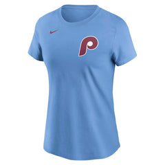 Bryce Harper Philadelphia Phillies Women's Cooperstown Collection Fuse Name & Number T-Shirt Light Blue | Nike