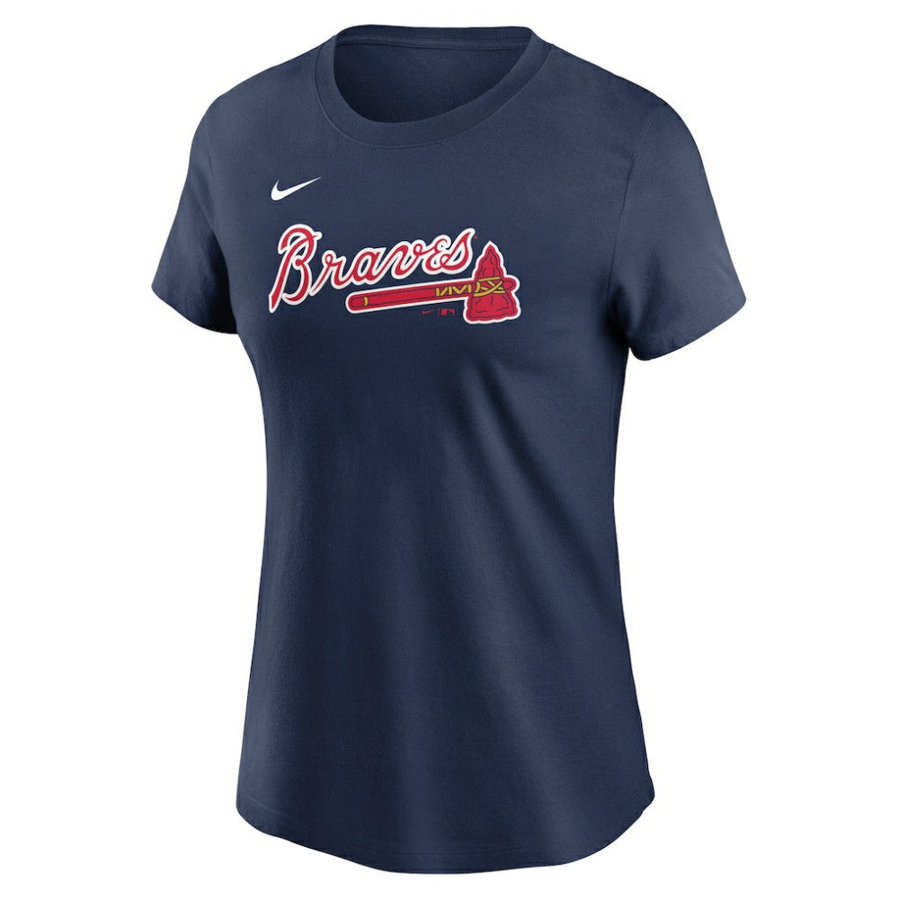Austin Riley Atlanta Braves Women's Cooperstown Collection Fuse Name & Number T-Shirt Navy | Nike