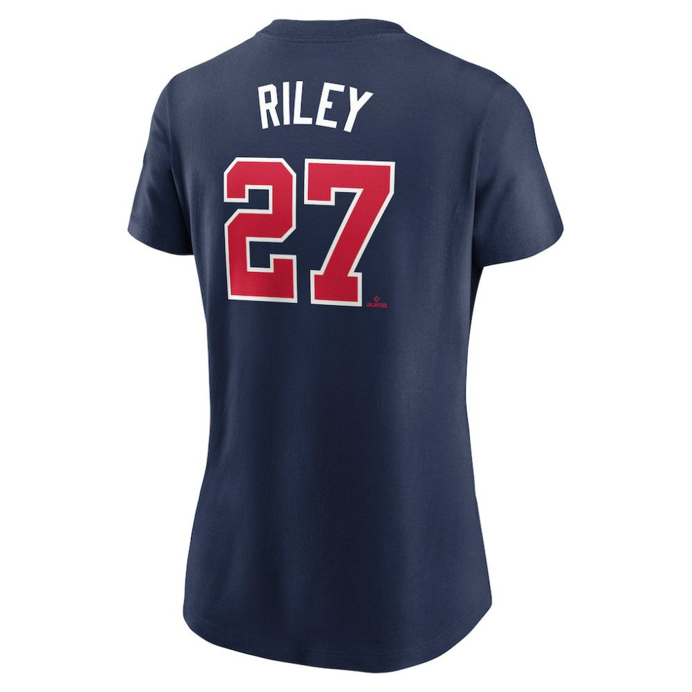 Austin Riley Atlanta Braves Women's Cooperstown Collection Fuse Name & Number T-Shirt Navy | Nike