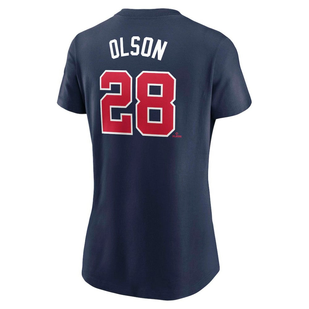 Matt Olson Atlanta Braves Women's Cooperstown Collection Fuse Name & Number T-Shirt Navy | Nike