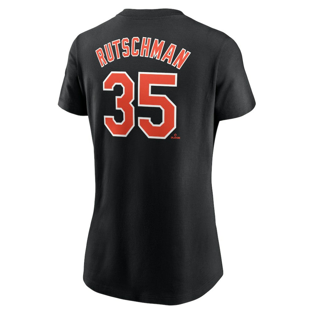 Adley Rutschman Baltimore Orioles Women's Cooperstown Collection Fuse Name & Number T-Shirt Black | Nike