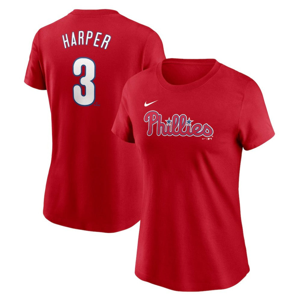 Bryce Harper Philadelphia Phillies Women's Cooperstown Collection Fuse Name & Number T-Shirt Red | Nike