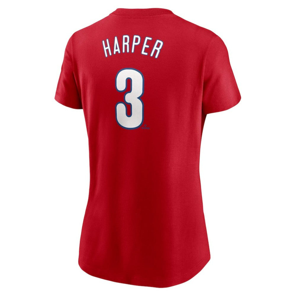 Bryce Harper Philadelphia Phillies Women's Cooperstown Collection Fuse Name & Number T-Shirt Red | Nike