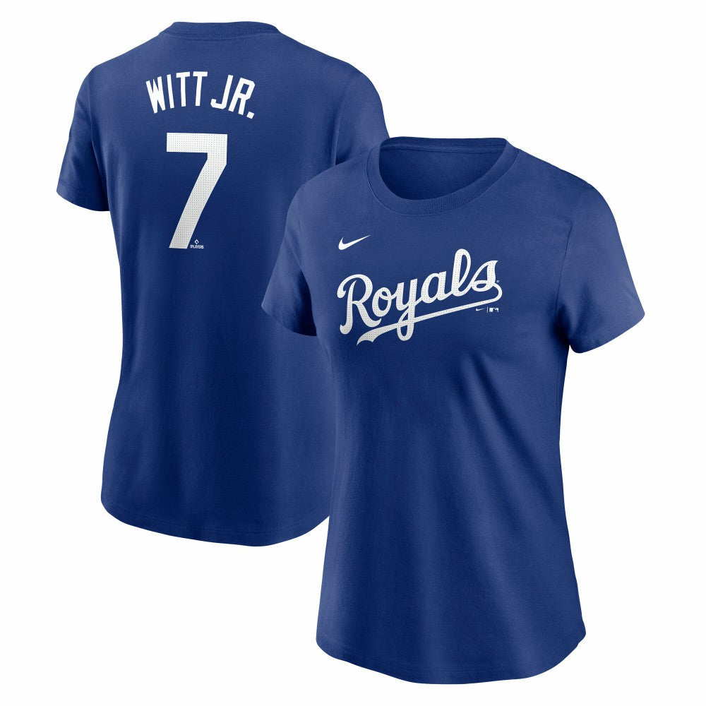Bobby Witt Jr. Kansas City Royals Women's Cooperstown Collection Fuse Name & Number T-Shirt Royal | Nike